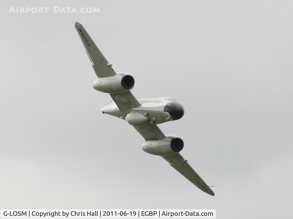 G-LOSM, 1952 Gloster Meteor NF.11 C/N S4/U/2342, Aviation Heritage Gloster Meteor displaying at the Cotswold Airshow 2011