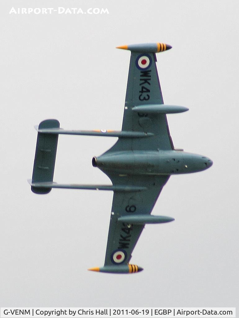 G-VENM, 1955 De Havilland DH-112 Venom FB.50 C/N 824, Aviation Heritage Venom displaying at the Cotswold Airshow 2011