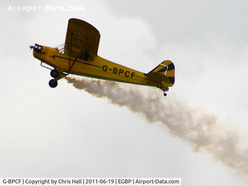 G-BPCF, 1940 Piper J3C-65 Cub Cub C/N 4532, displaying at the Cotswold Airshow 2011