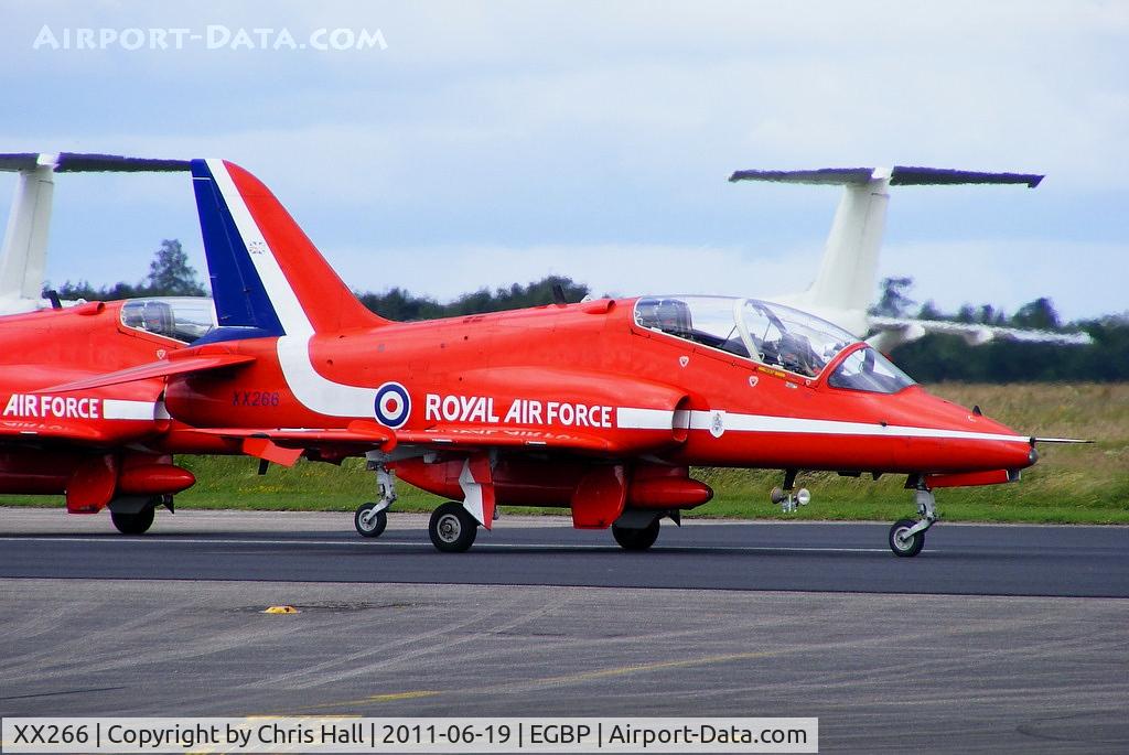 XX266, 1979 Hawker Siddeley Hawk T.1A C/N 102/312102, back tracking up the runway after its display at the Cotswold Airshow