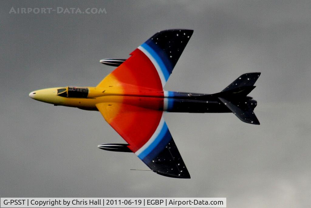G-PSST, 1959 Hawker Hunter F.58A C/N HABL-003115, 'Miss demeamour' during its solo display at the Cotswold Airshow