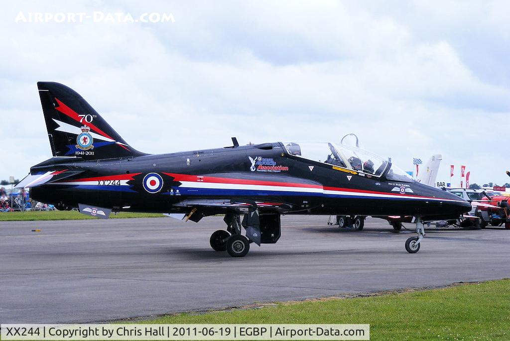 XX244, 1978 Hawker Siddeley Hawk T.1 C/N 080/312080, 2011 solo display Hawk