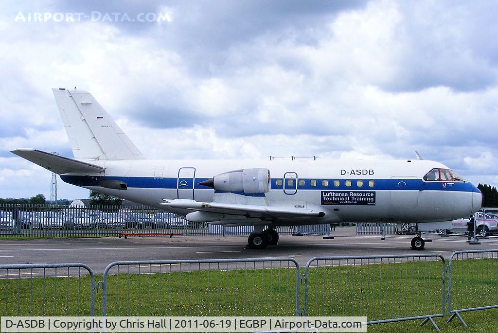 D-ASDB, VFW-Fokker VFW-614 C/N MG.19/016, making a rare public appearance on static display at the Cotswold Airshow