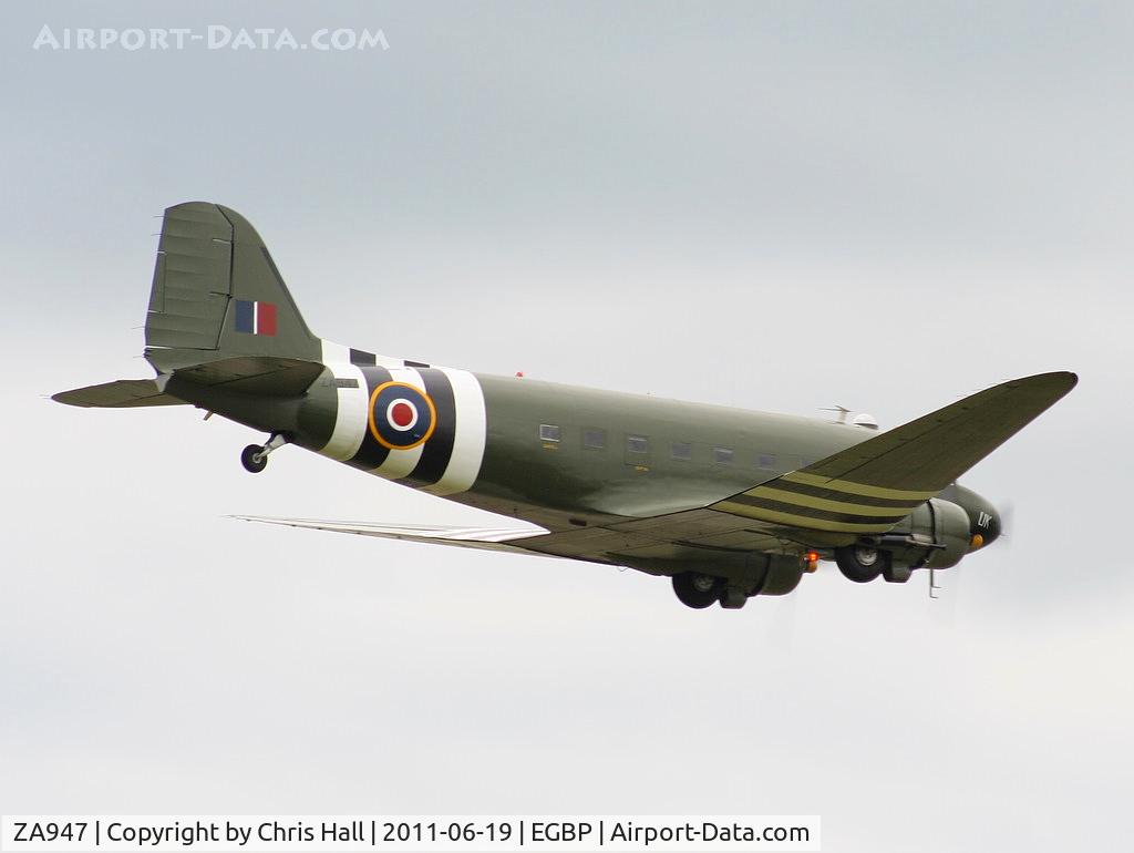 ZA947, 1943 Douglas C-47A-60-DL Dakota III C/N 10200, BBMF Dakota displaying at the Cotswold Airshow in its new colour scheme