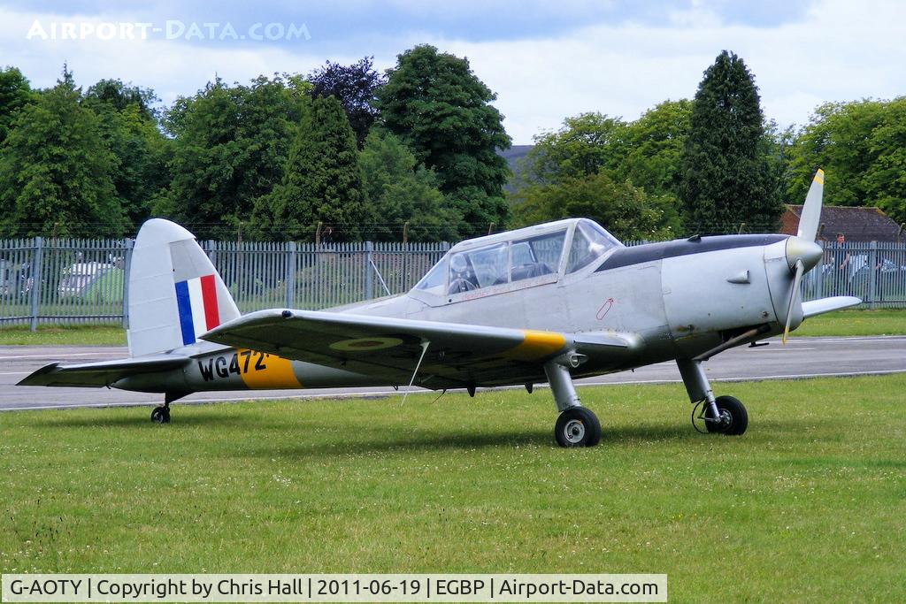 G-AOTY, 1951 De Havilland DHC-1 Chipmunk 22A C/N C1/0522, on static display at the Cotswold Airshow