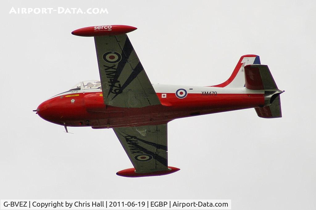 G-BVEZ, 1960 Hunting P-84 Jet Provost T.3A C/N PAC/W/9287, Newcastle Jet Provost Company's T3 displaying at the Cotswold Airshow