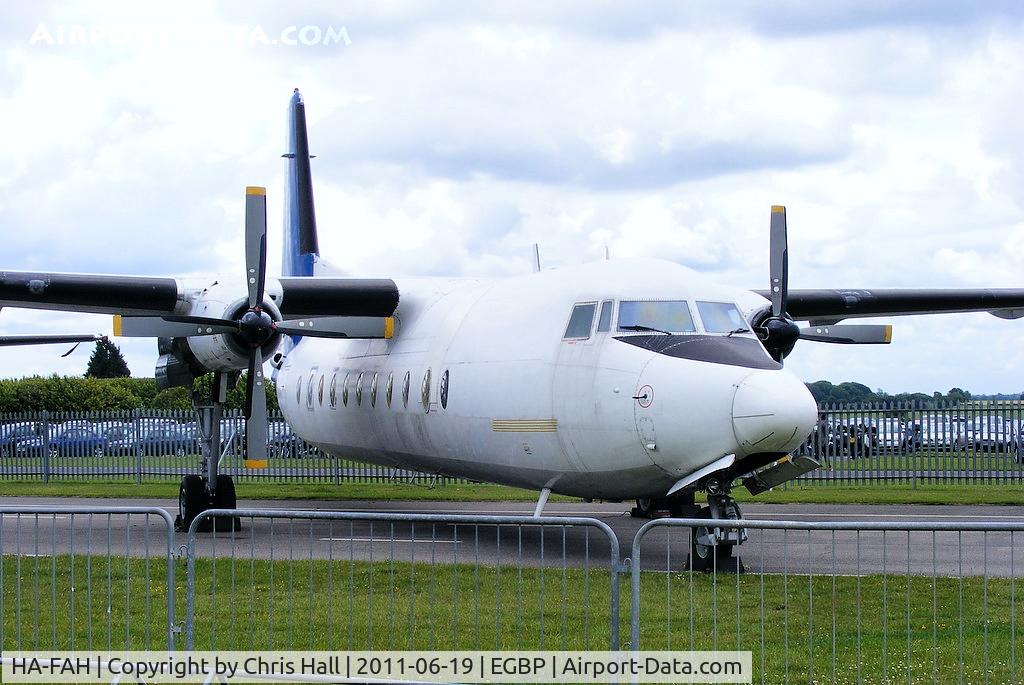 HA-FAH, 1983 Fokker F-27-500 Friendship C/N 10634, ex Farnair Hungary F-27 stored at Kemble