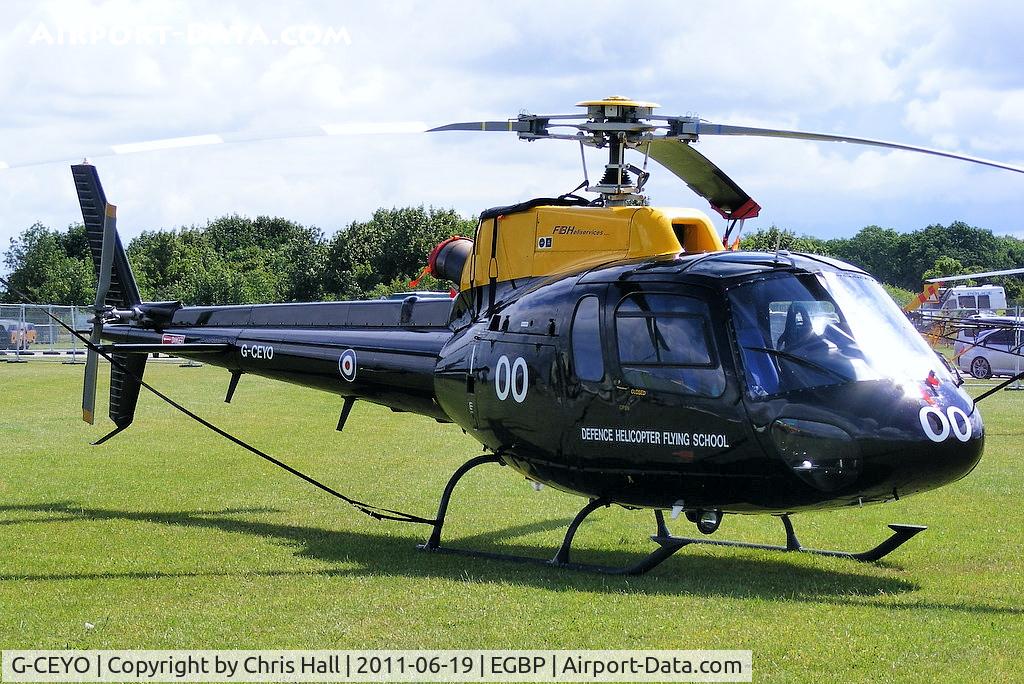 G-CEYO, 1990 Aerospatiale AS-350B2 Squirrel HT1 C/N 2312, on static display at the Cotswold Airshow