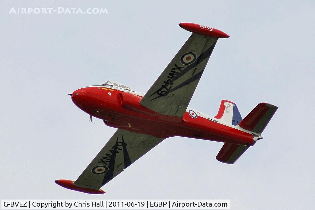 G-BVEZ, 1960 Hunting P-84 Jet Provost T.3A C/N PAC/W/9287, Newcastle Jet Provost Company's T3 displaying at the Cotswold Airshow
