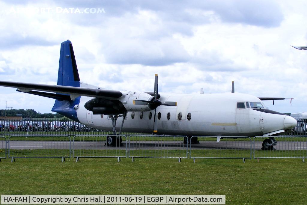HA-FAH, 1983 Fokker F-27-500 Friendship C/N 10634, ex Farnair Hungary F-27 stored at Kemble