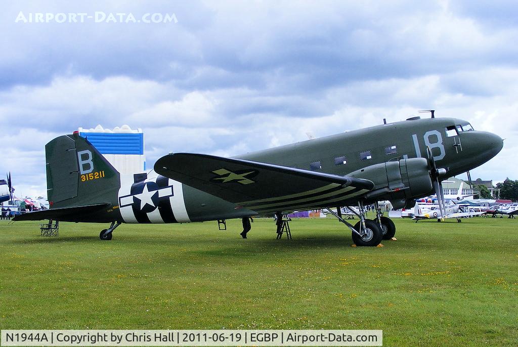 N1944A, 1944 Douglas DC3C-S1C3G (C-47A) C/N 19677, making its final UK public appearance before departing to the USA and life in a museum