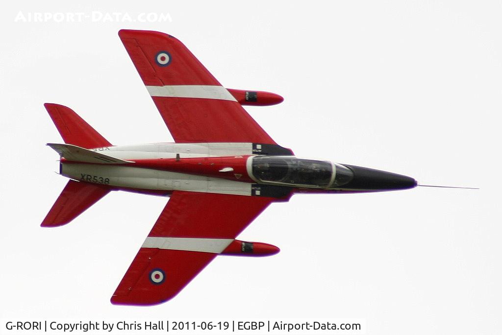 G-RORI, 1963 Hawker Siddeley Gnat T.1 C/N FL549, Heritage Aircraft Ltd Folland Gnat displaying at the Cotswold Airshow 2011