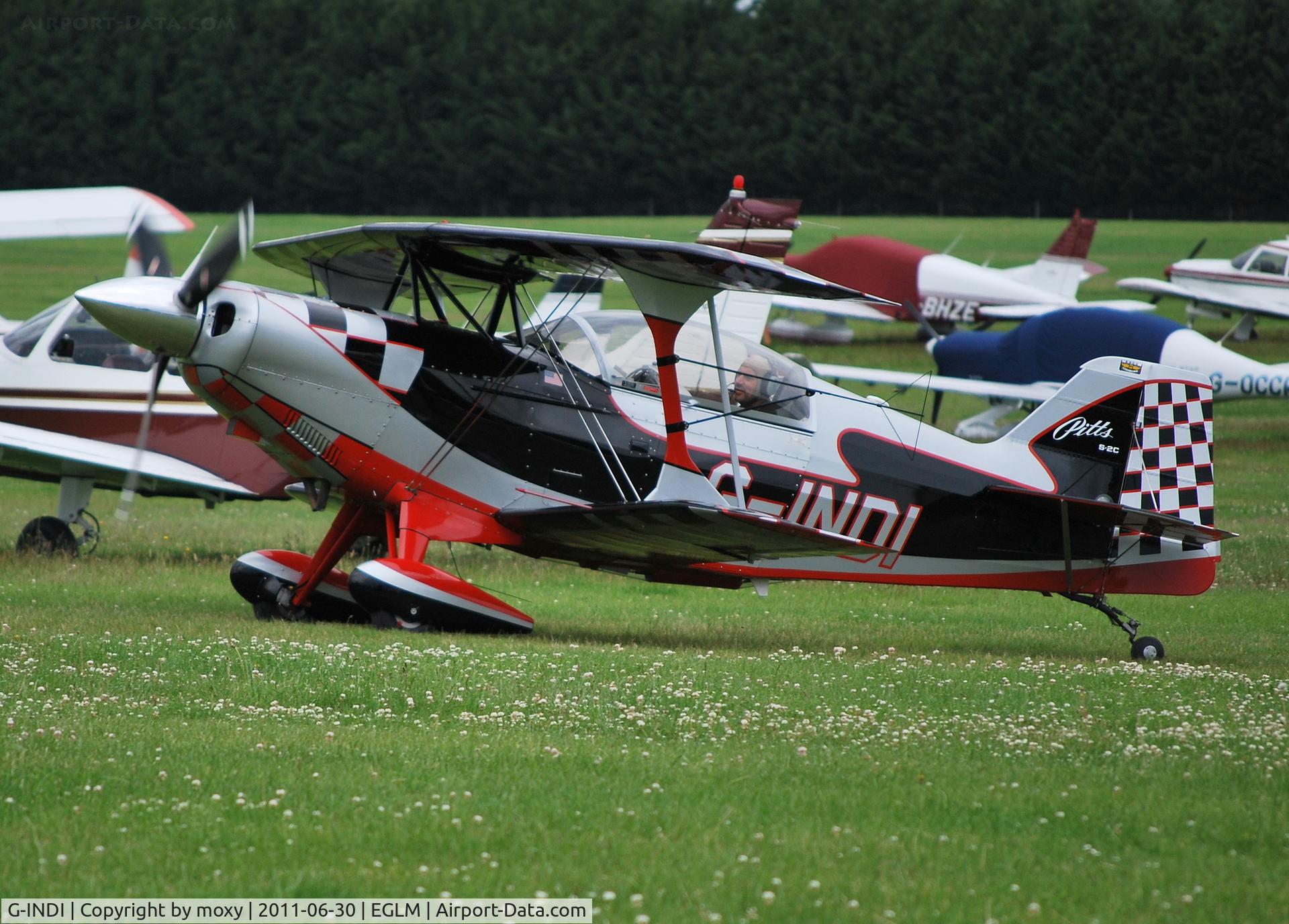 G-INDI, 2008 Aviat Pitts S-2C Special C/N 6084, Pitts S-2C at White Waltham. Ex N130PS