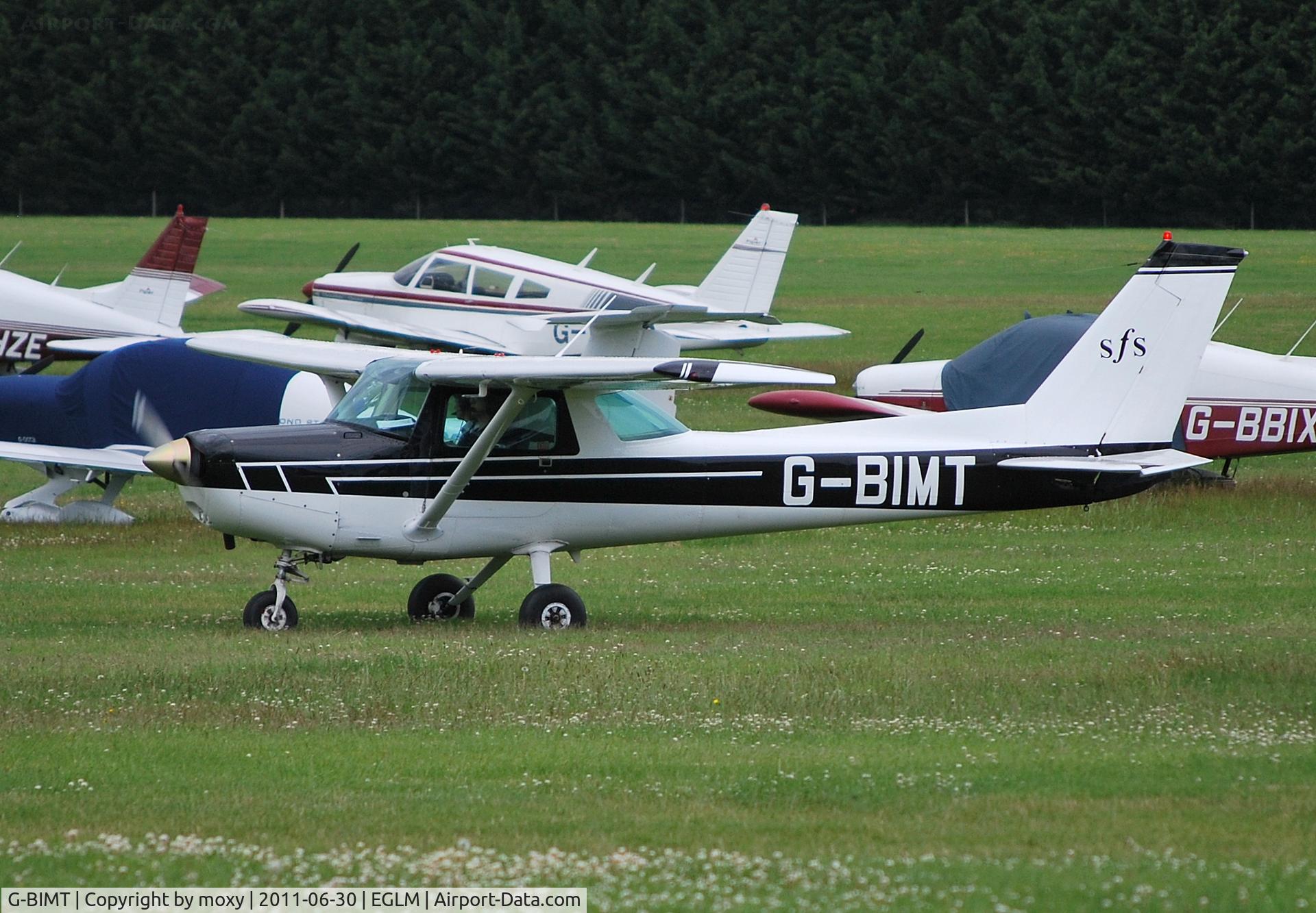 G-BIMT, 1980 Reims FA152 Aerobat C/N 0361, Reims Cessna FA152 visting White Waltham from Staverton. Ex N8062L
