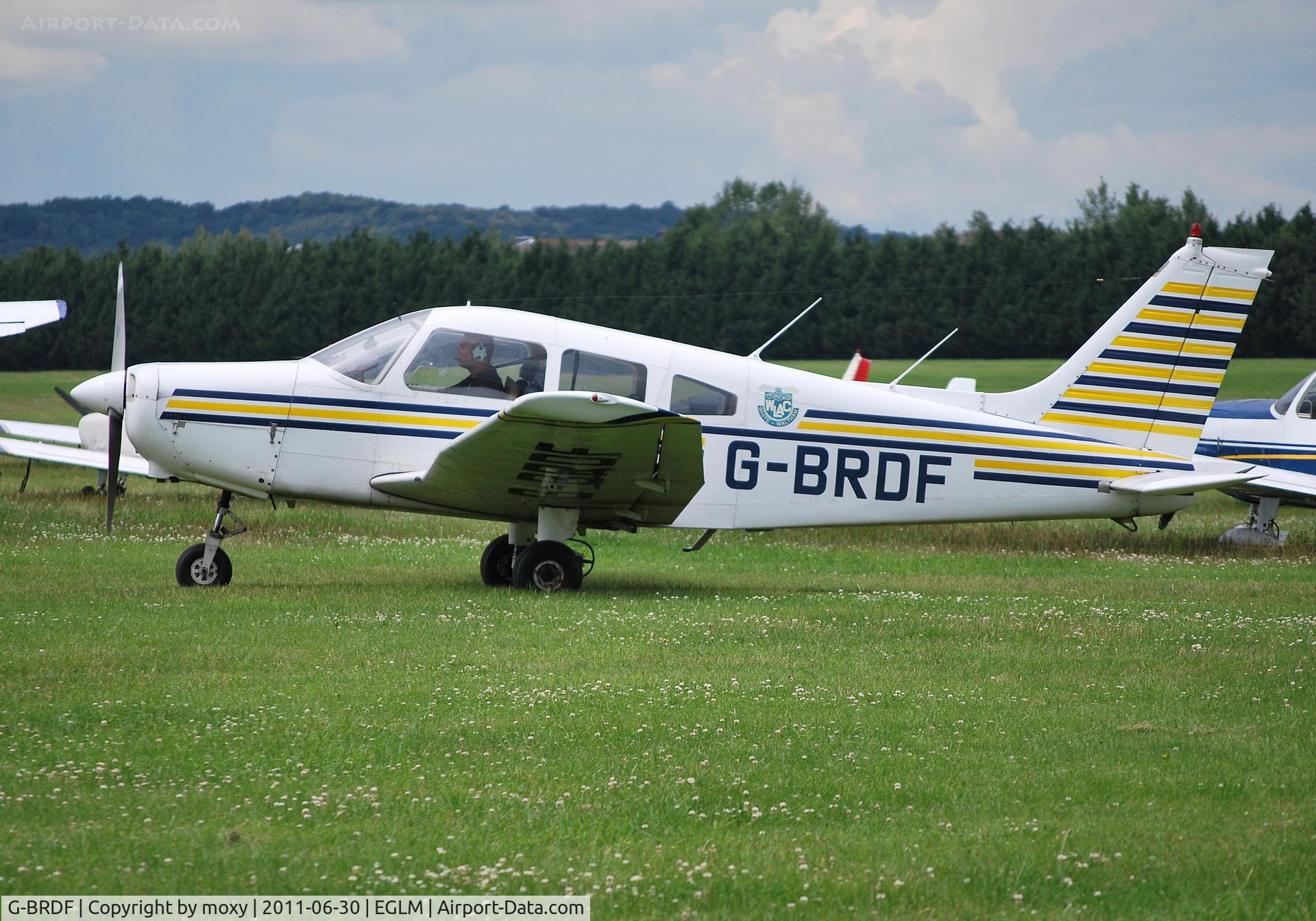 G-BRDF, 1977 Piper PA-28-161 Cherokee Warrior II C/N 28-7716085, Cherokee Warrior II, White Waltham resident, Ex N1139Q