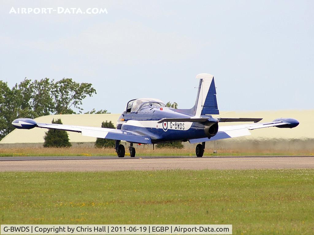 G-BWDS, 1960 Hunting P-84 Jet Provost T.3A C/N PAC/W/9231, on static display at the Cotswold Airshow