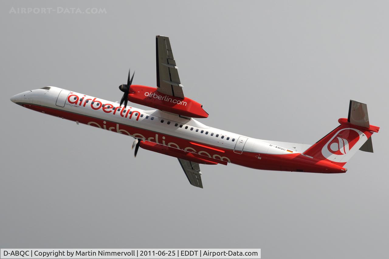 D-ABQC, 2008 De Havilland Canada DHC-8-402Q Dash 8 C/N 4231, Air Berlin (LGW)