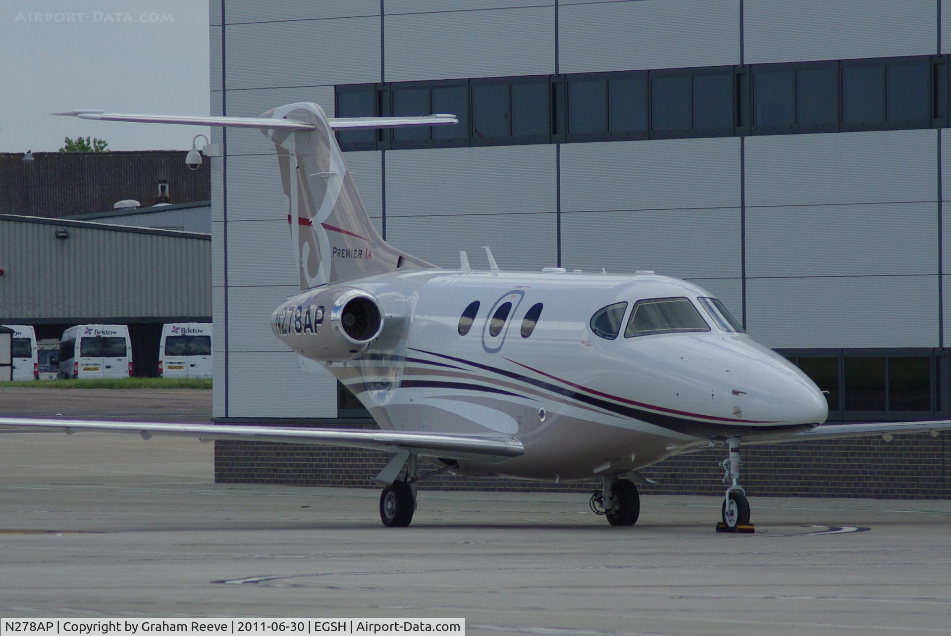 N278AP, 2010 Hawker Beechcraft 390 Premier 1 C/N RB-278, Parked at Norwich.