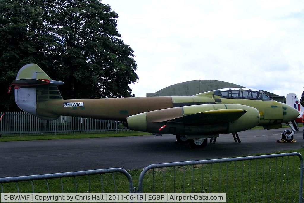 G-BWMF, 1949 Gloster Meteor T.7 C/N G5/356460, on static display at the Cotswold Airshow