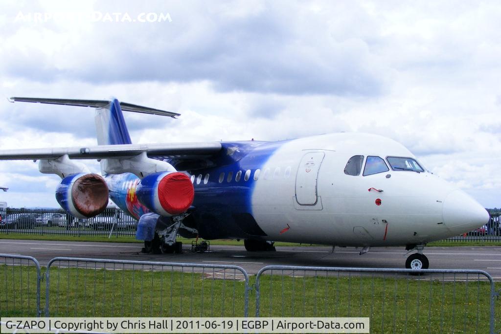 G-ZAPO, 1990 British Aerospace 146-200QC C/N E2176, now wfu and stored at Kemble