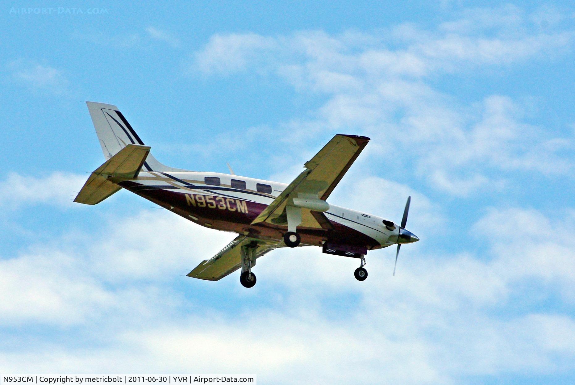 N953CM, 2007 Piper PA-46-500TP Malibu Meridian C/N 4697313, Landing at YVR