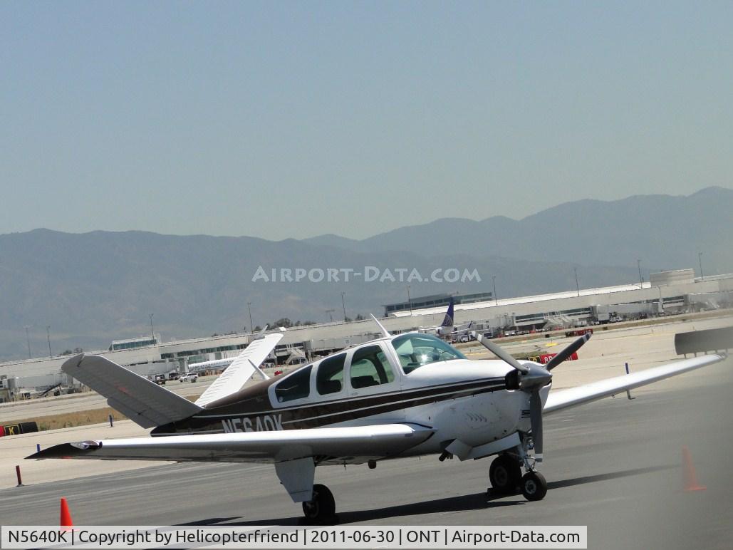 N5640K, 1964 Beech S35 Bonanza C/N D-7397, Parked on the southside