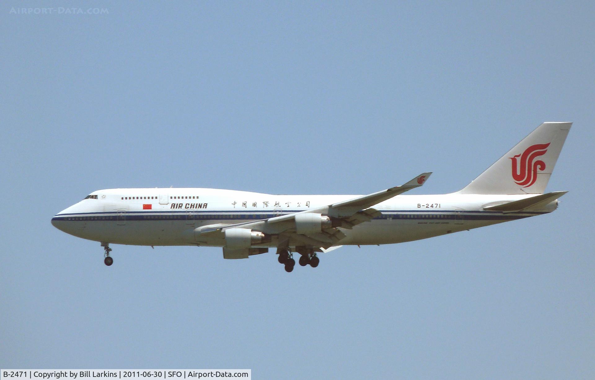 B-2471, 1999 Boeing 747-4J6 C/N 29071, Arriving at SFO
