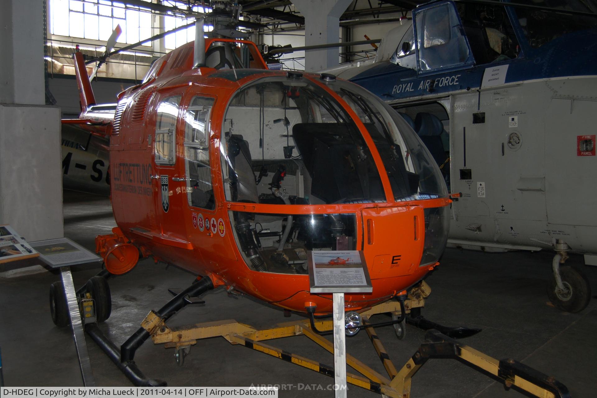 D-HDEG, MBB Bo-105C C/N S-139, Museum fuer Luftfahrt und Technik, Wernigerode, Germany
