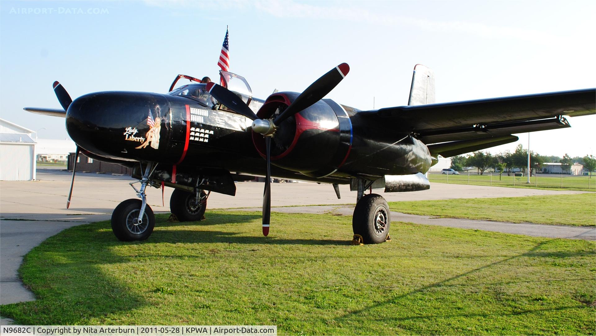 N9682C, 1944 Douglas A-26B Invader Invader C/N 6943, Prepping for Hobart Airshow. Engine trouble forced return to PWA.