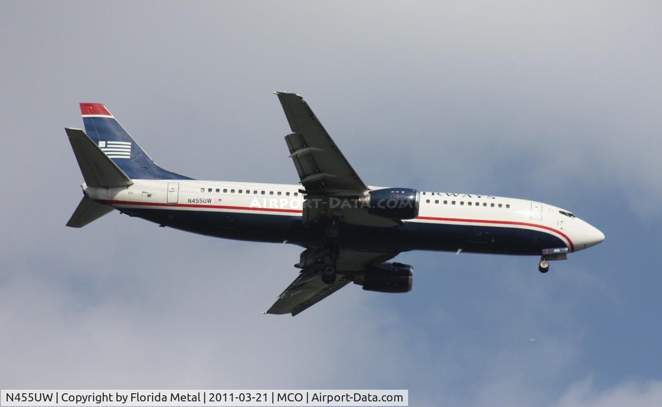 N455UW, 1991 Boeing 737-4B7 C/N 24997, US Airways 737