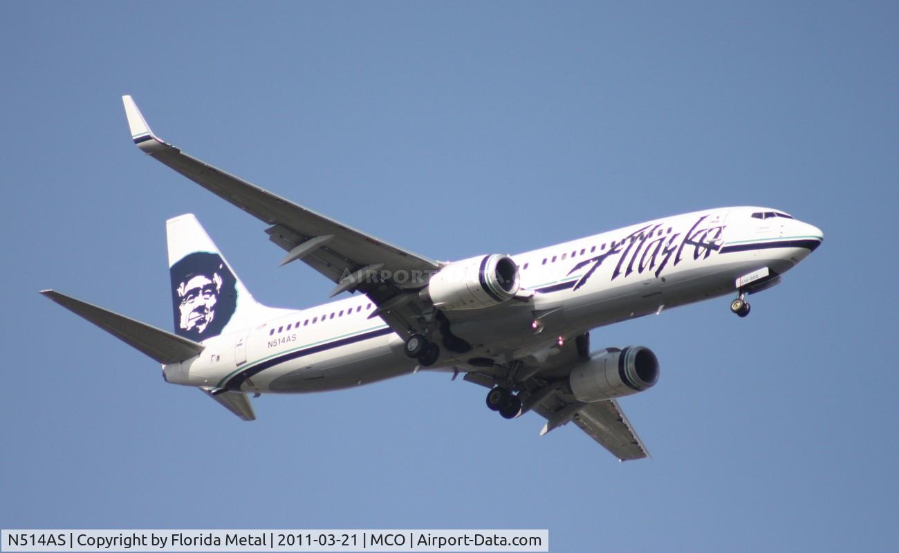 N514AS, 2008 Boeing 737-890 C/N 35193, Alaska 737-800