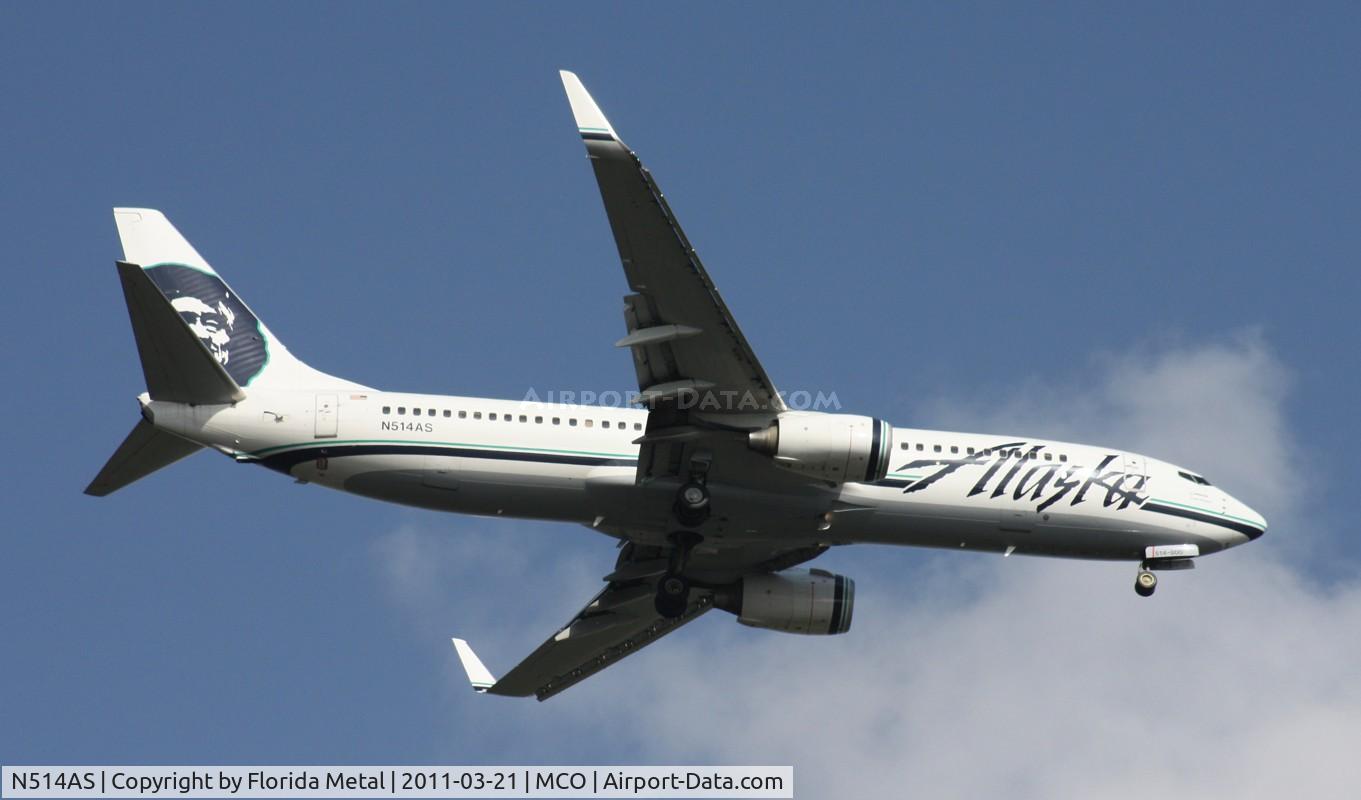 N514AS, 2008 Boeing 737-890 C/N 35193, Alaska 737-800
