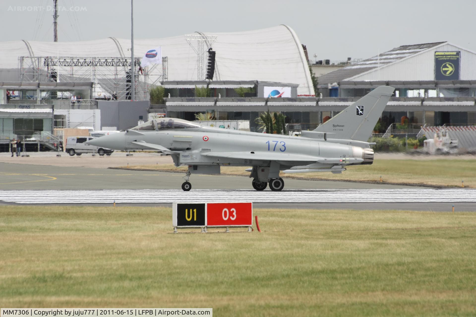 MM7306, Eurofighter EF-2000 Typhoon S C/N IS038, on training for SIAE 2011, EF-2000 S
