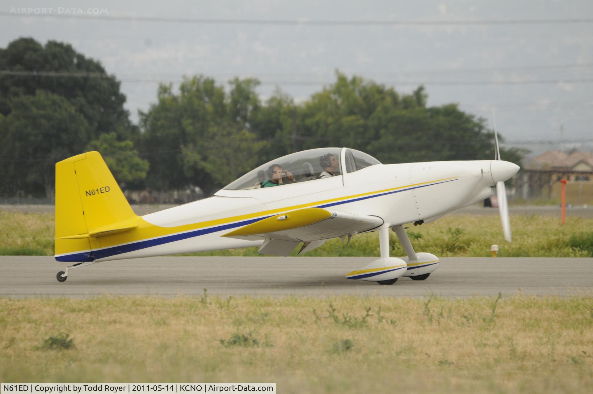 N61ED, 2007 Vans RV-8 C/N 82707, Landing at Chino