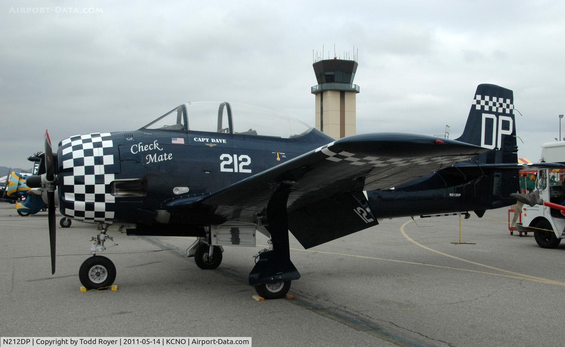 N212DP, 1949 North American T-28A Trojan C/N 159-128, On display at Chino