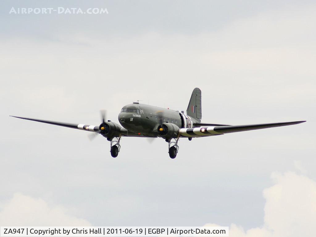 ZA947, 1943 Douglas C-47A-60-DL Dakota III C/N 10200, BBMF Dakota displaying at the Cotswold Airshow in its new colour scheme