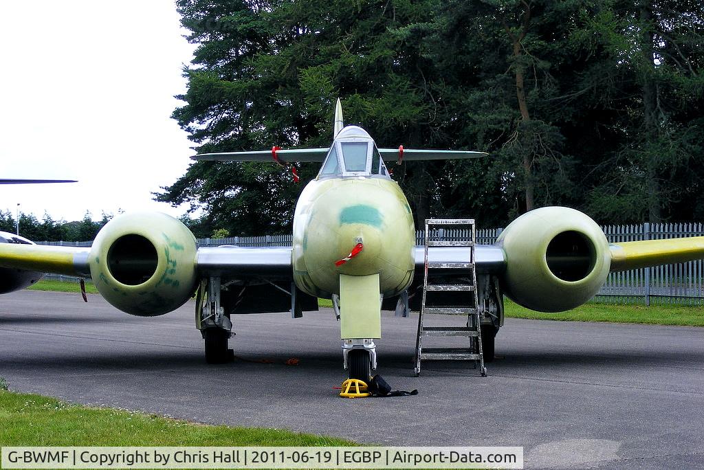 G-BWMF, 1949 Gloster Meteor T.7 C/N G5/356460, on static display at the Cotswold Airshow