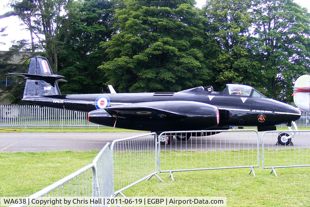 WA638, 1949 Gloster Meteor T.7(Mod) C/N G5/356539, Martin Baker Meteor T7 used for testing the JSF ejection seat