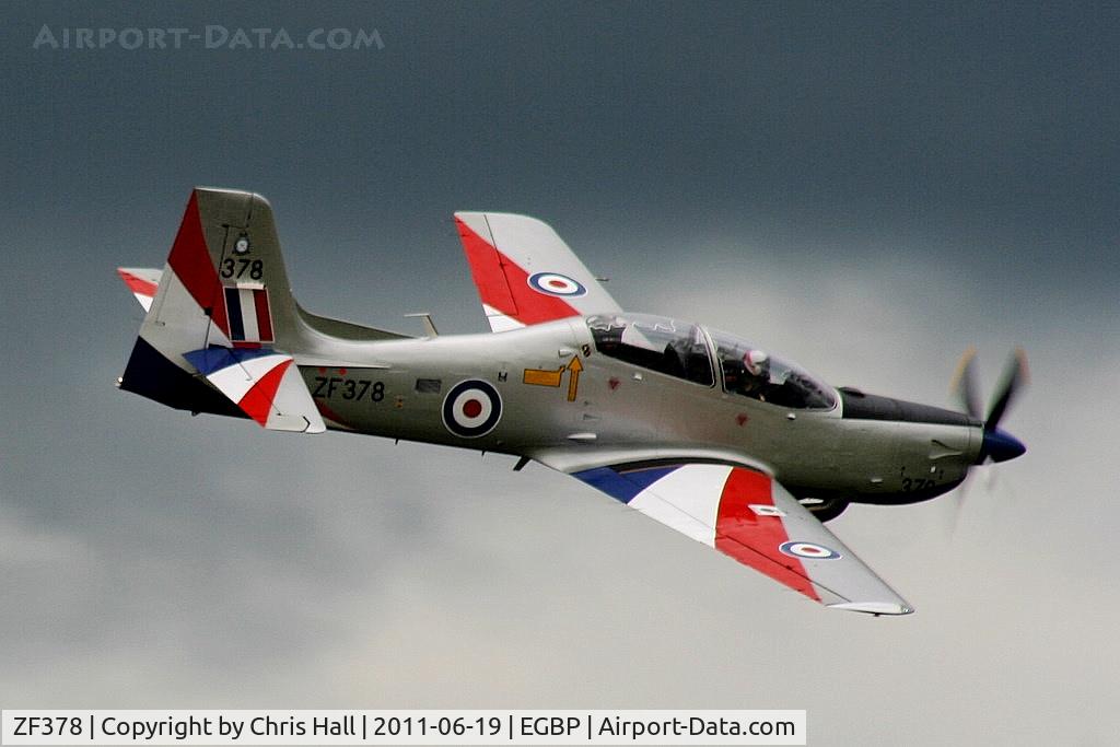 ZF378, 1992 Short S-312 Tucano T1 C/N S121/T92, 2011 Display solo display Tucano at the Cotswold Airshow