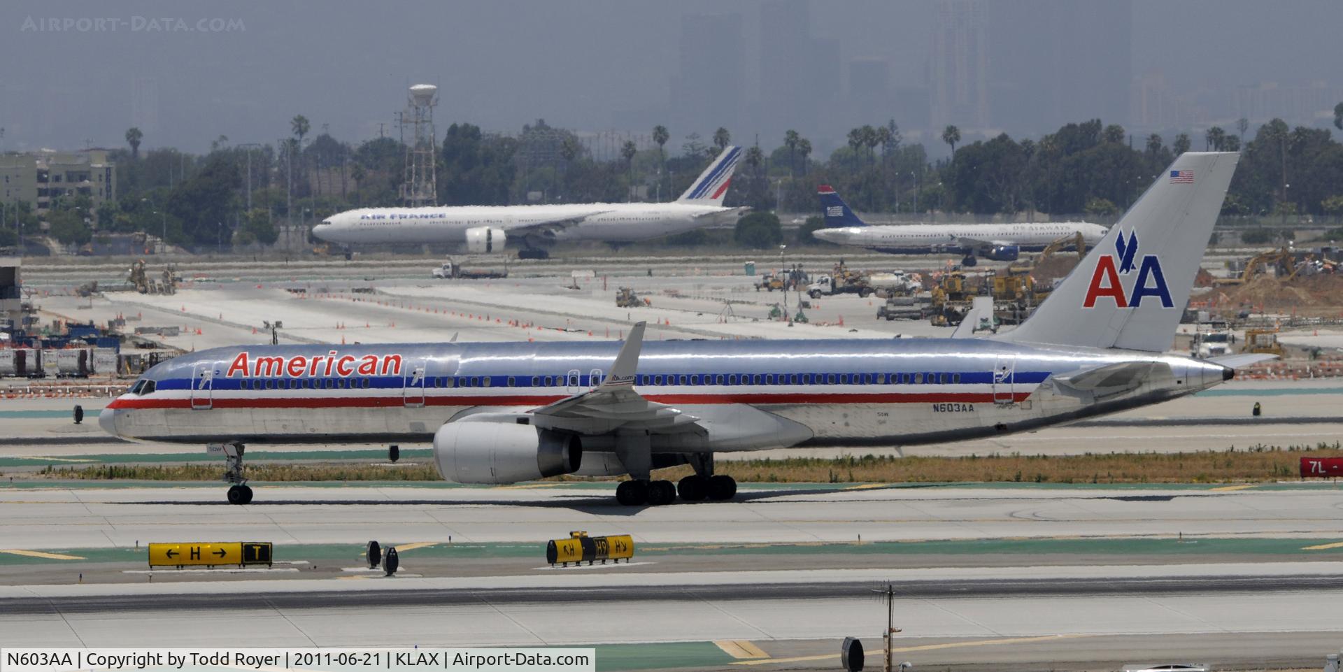 N603AA, 1995 Boeing 757-223 C/N 27054, Arriving at LAX