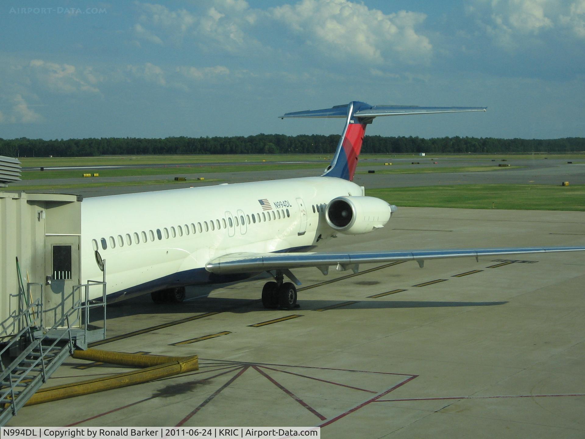 N994DL, 1991 McDonnell Douglas MD-88 C/N 53346, Richmond