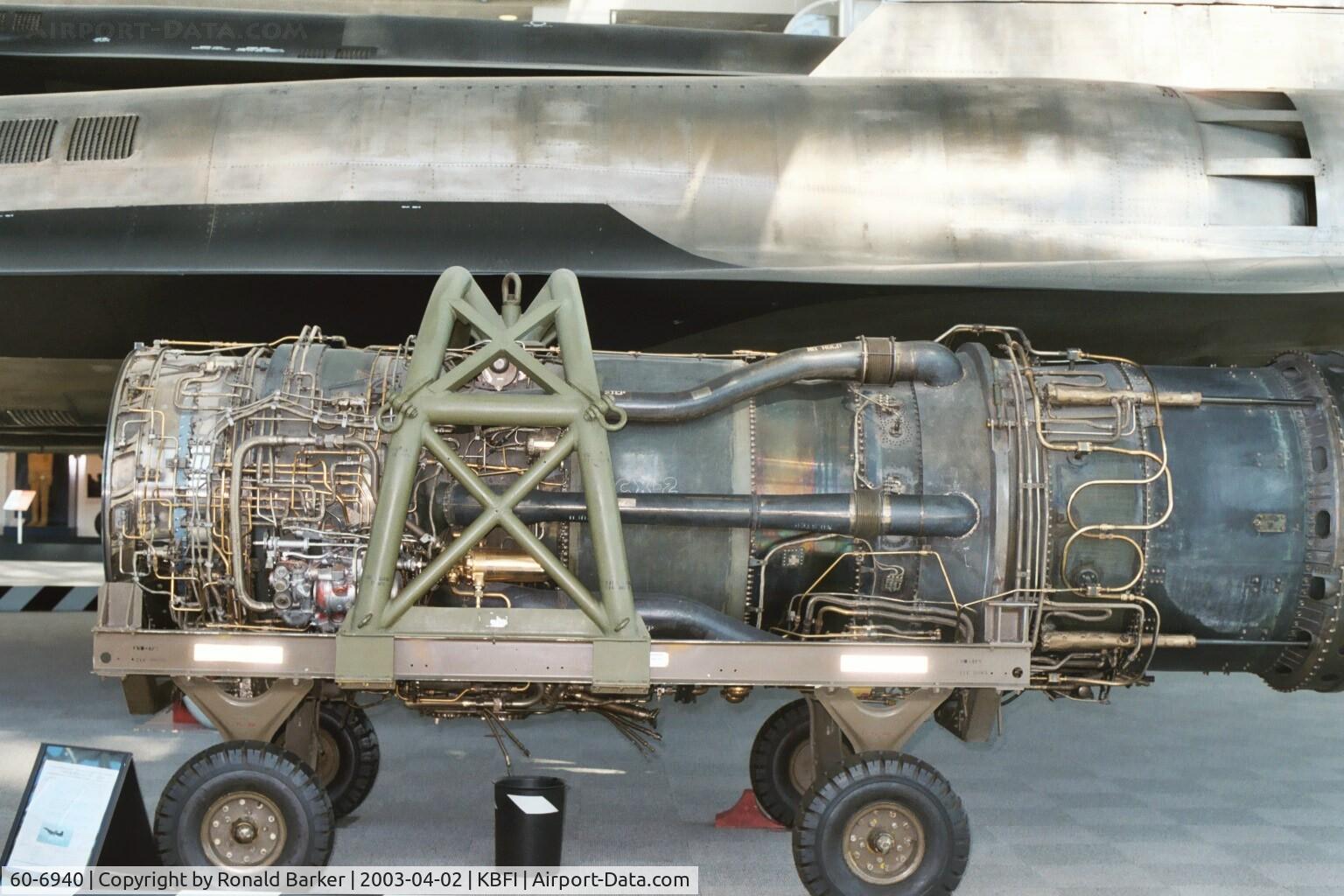 60-6940, 1962 Lockheed A-11 Blackbird C/N 134, J-58 engine for SR-71 at Boeing Museum of Flight