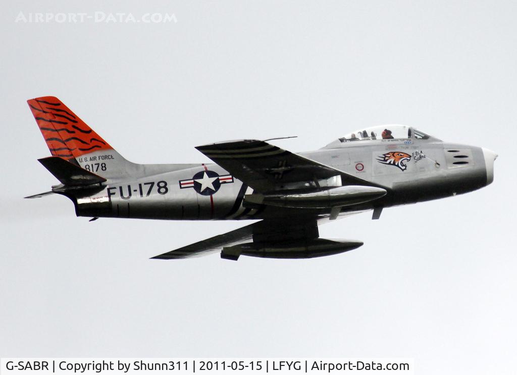 G-SABR, 1948 North American F-86A Sabre C/N 151-083 (151-43547), During LFYG Airshow 2011