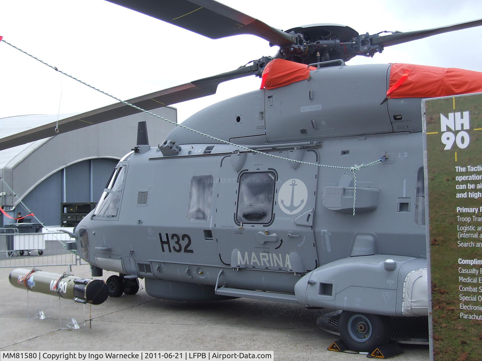 MM81580, NHI NH-90 NFH Caiman C/N 1033, NHI NH90 NFH of the Marina Militare Italiana at the Aerosalon 2011, Paris