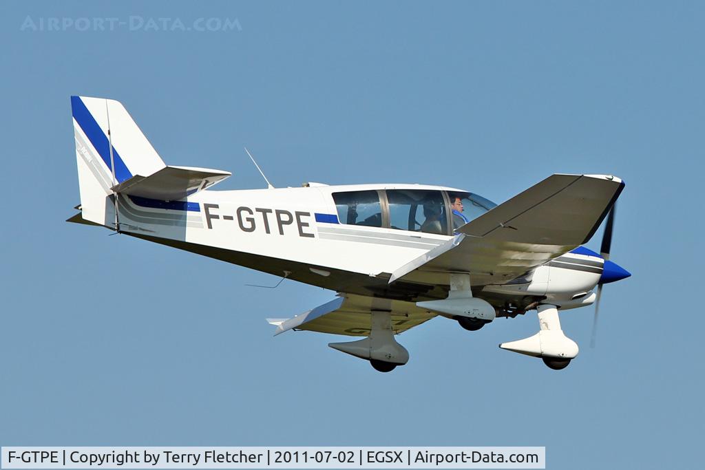 F-GTPE, Robin DR-400-160 Chevalier C/N 2413, Avions Pierre Robin DR 400-160, c/n: 2413 arriving at North Weald UK for Air Britain Fly-In