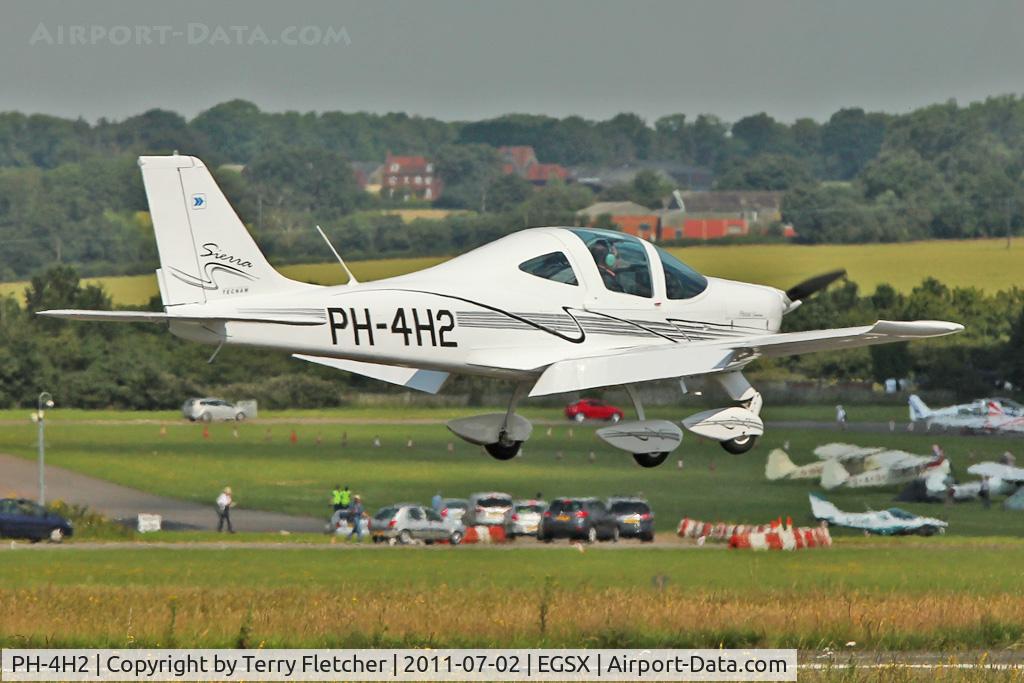 PH-4H2, 2010 Tecnam P-2002JF Sierra C/N 457, 2010 Tecnam P-2002JF Sierra arriving at North Weald , UK - a visitor from Netherlands for the Air Britain Fly-In