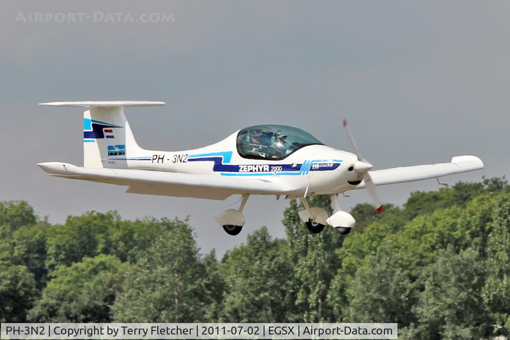 PH-3N2, 2001 ATEC Zephyr 2000 C/N Z420801A, ATEC Zephyr, c/n: Z420801A arriving at North Weald, UK for Air Britain Fly-In