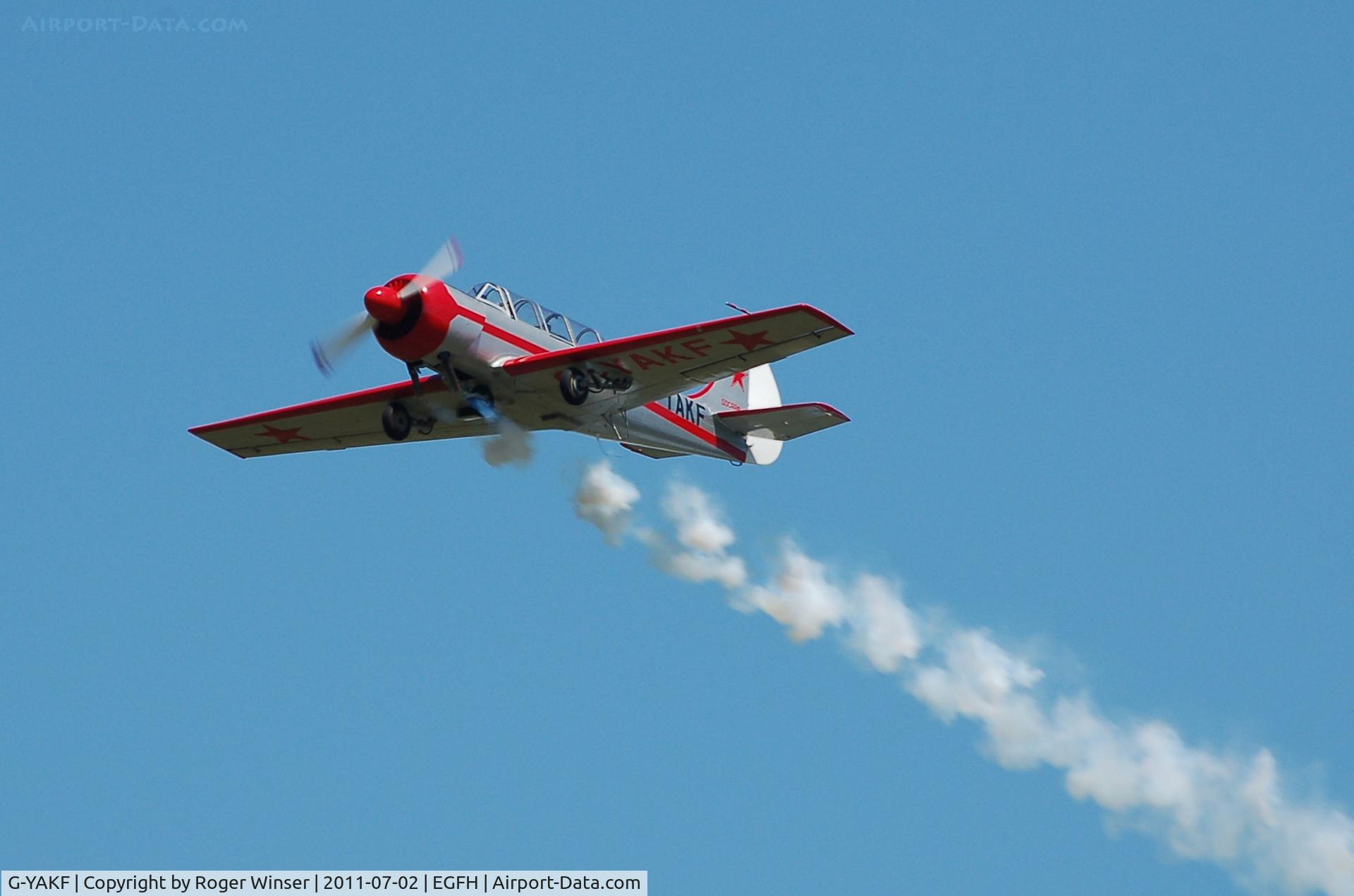 G-YAKF, 1991 Yakovlev (Aerostar) Yak-52 C/N 9111205, Osprey 3 of Team Osprey.