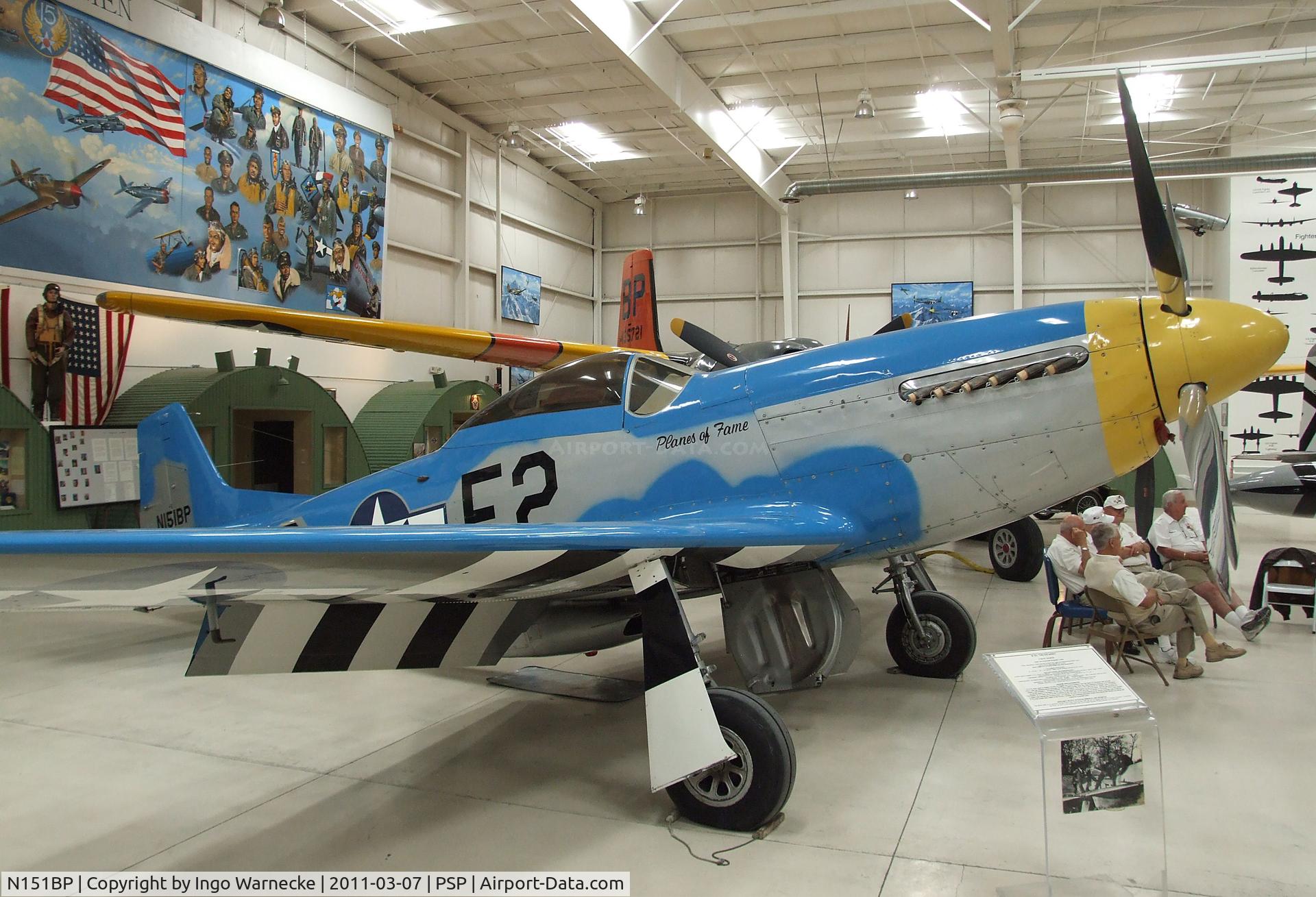 N151BP, 1944 North American P-51D Mustang C/N 122-41448, North American P-51D Mustang at the Palm Springs Air Museum, Palm Springs CA