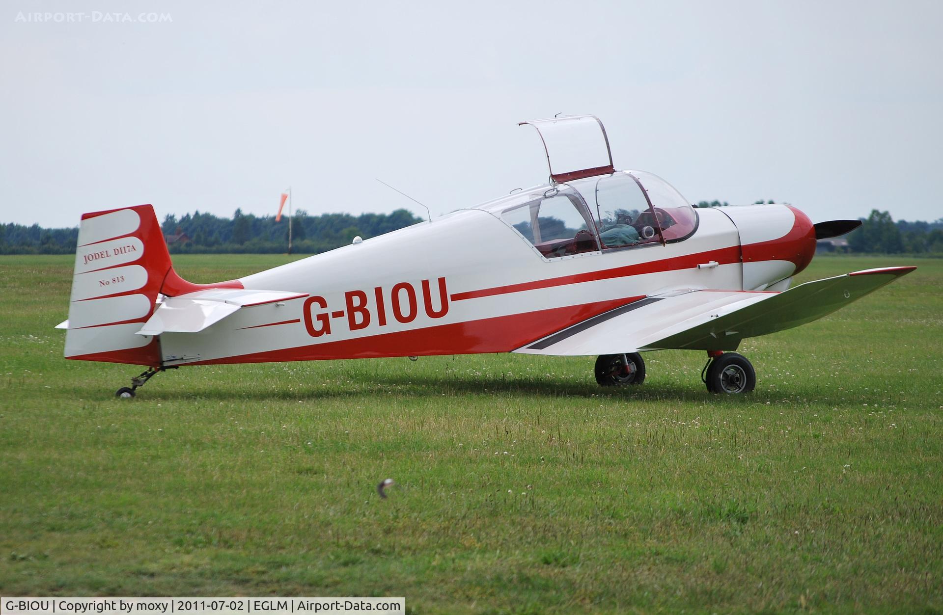 G-BIOU, 1958 Jodel D-117A C/N 813, Jodel D117A at White Waltham. Ex F-BIOU